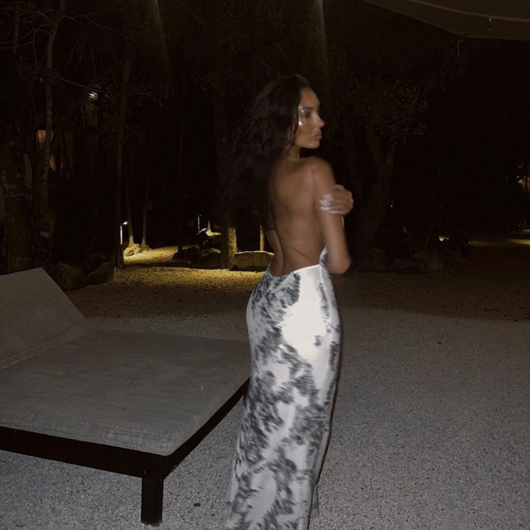 RARE METALLIC PRINT SLIP DRESS - Picture 10 of 17